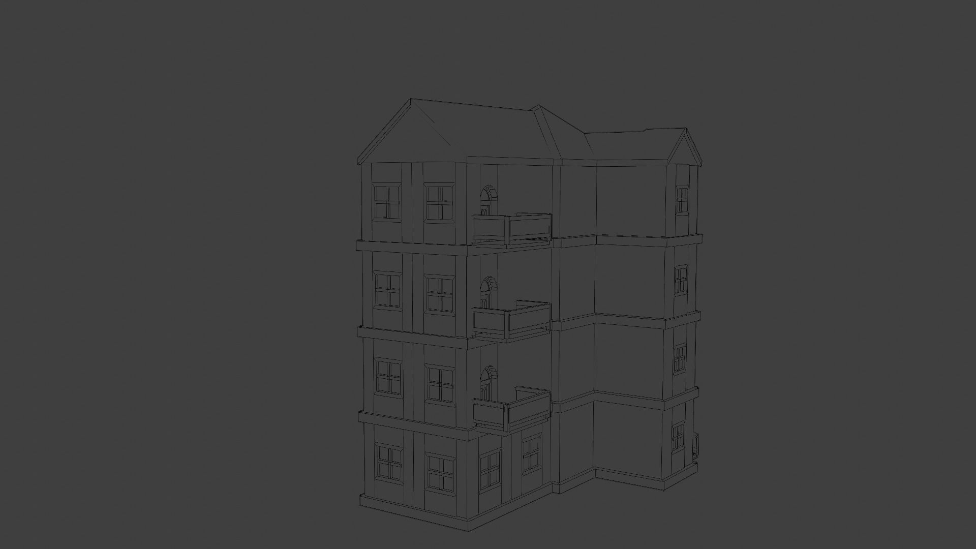 House Model 58 Low-poly 3D model_6
