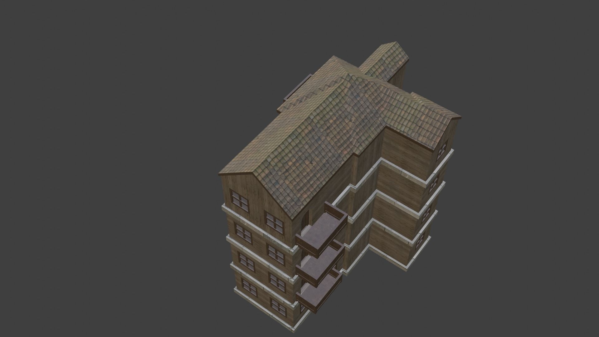 House Model 58 Low-poly 3D model_4