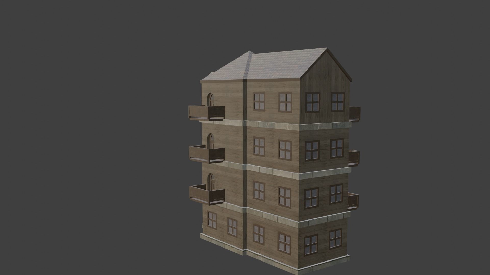 House Model 58 Low-poly 3D model_2