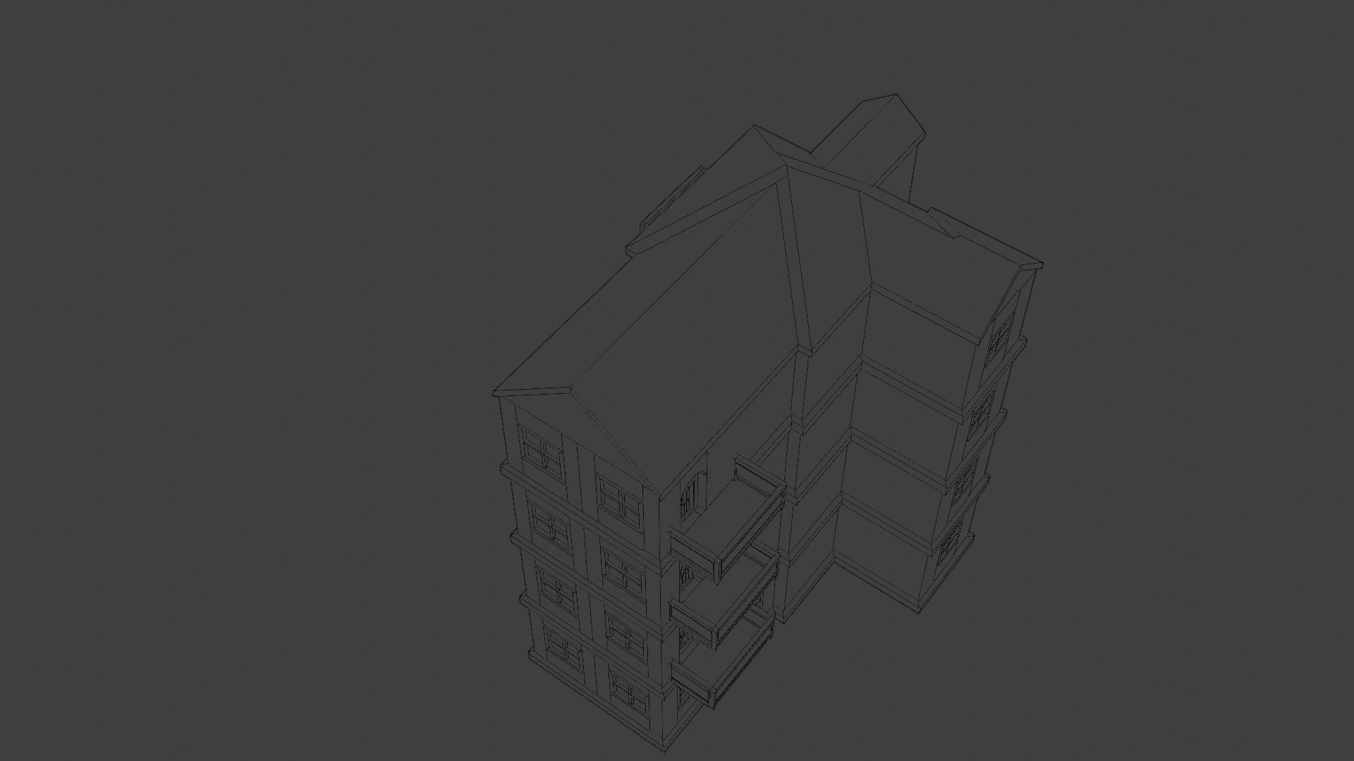 House Model 58 Low-poly 3D model_5
