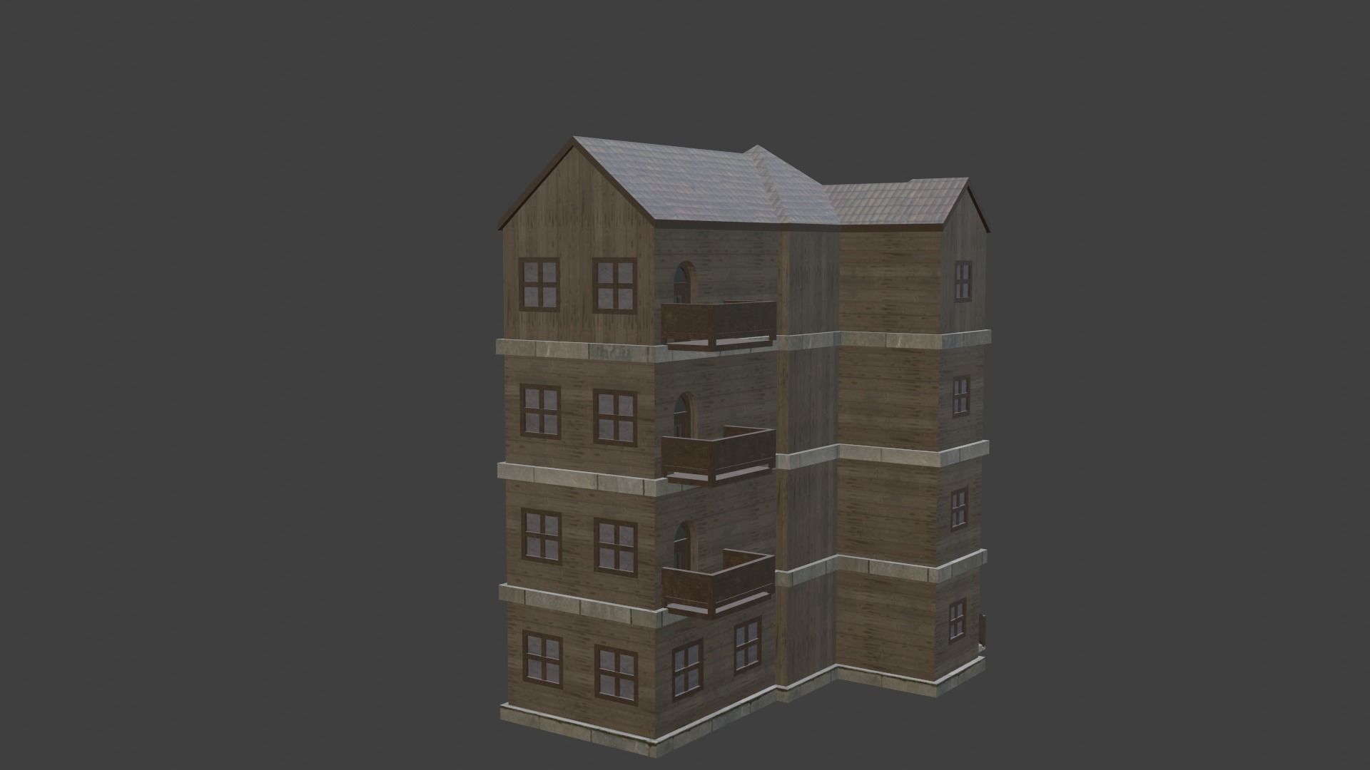House Model 58 Low-poly 3D model_3