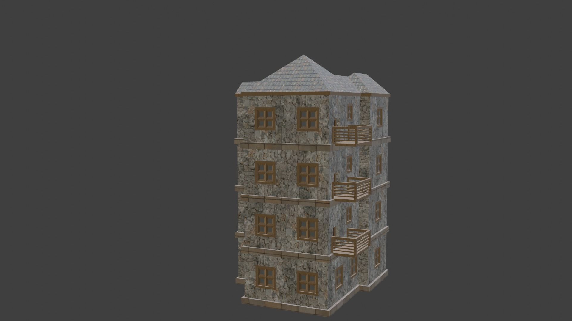 House Model 62 Low-poly 3D model_2