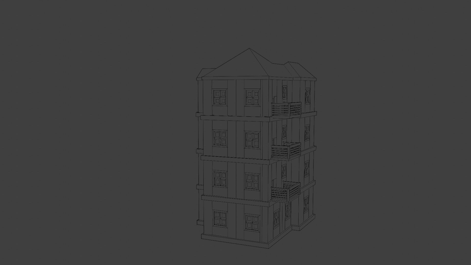 House Model 62 Low-poly 3D model_5