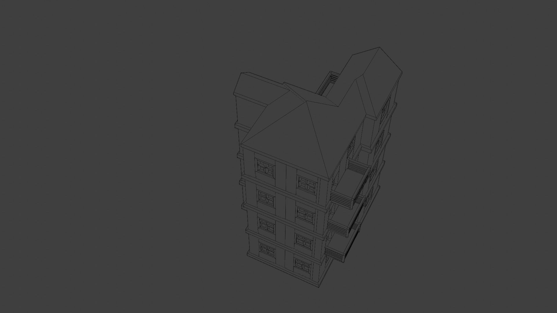 House Model 62 Low-poly 3D model_4