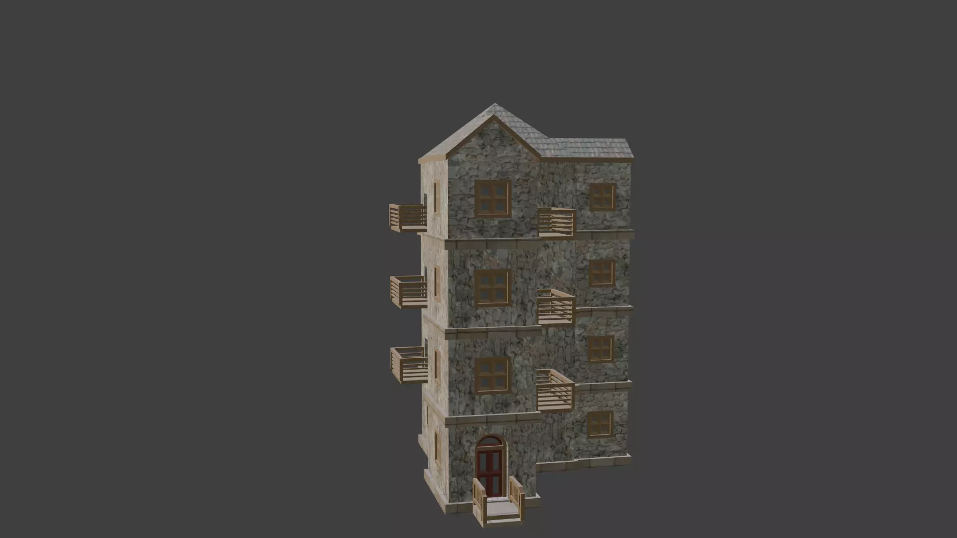 House Model 62 Low-poly 3D model_0