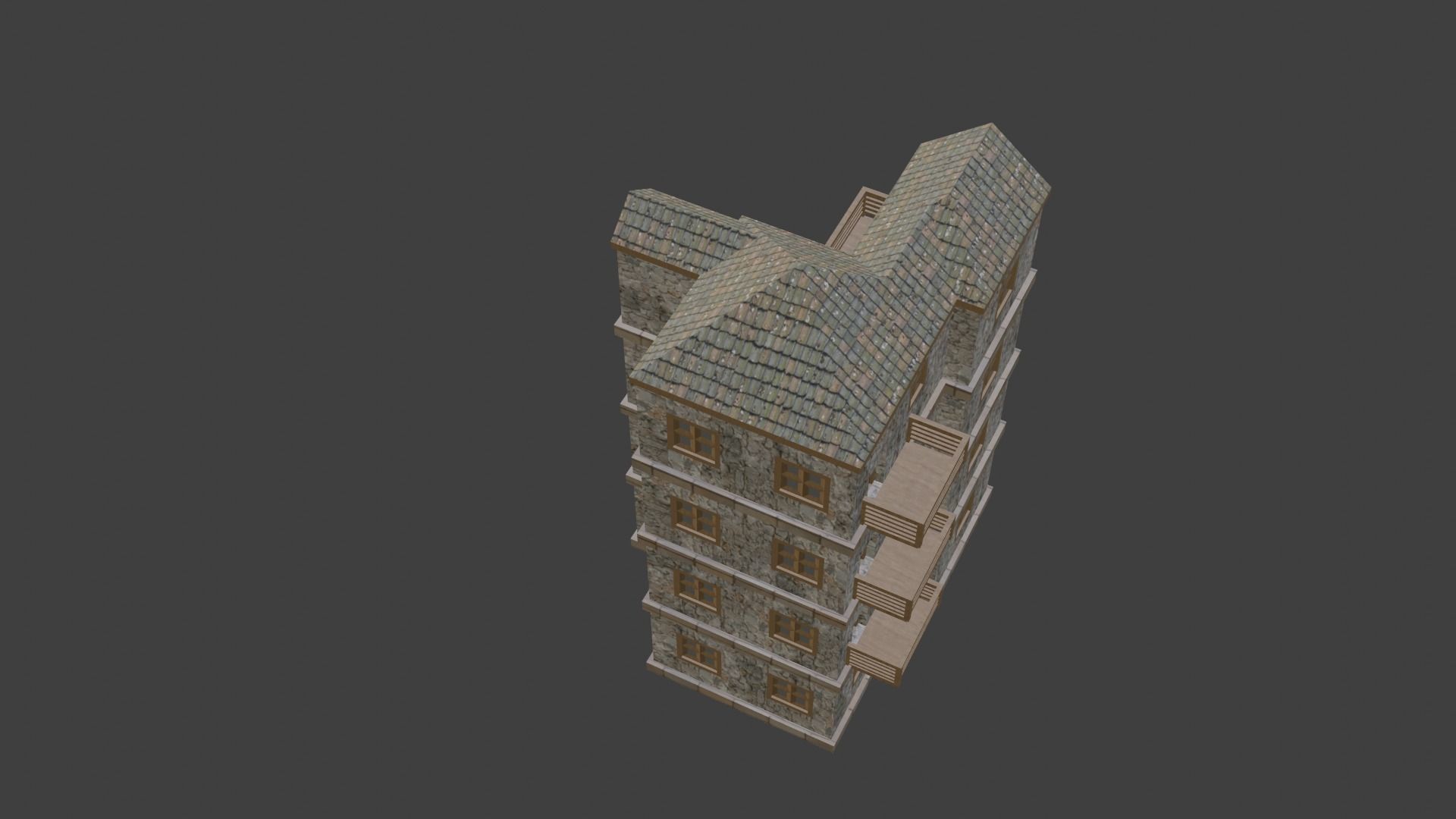 House Model 62 Low-poly 3D model_3