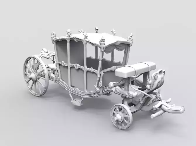 Golden Carriage 3D model