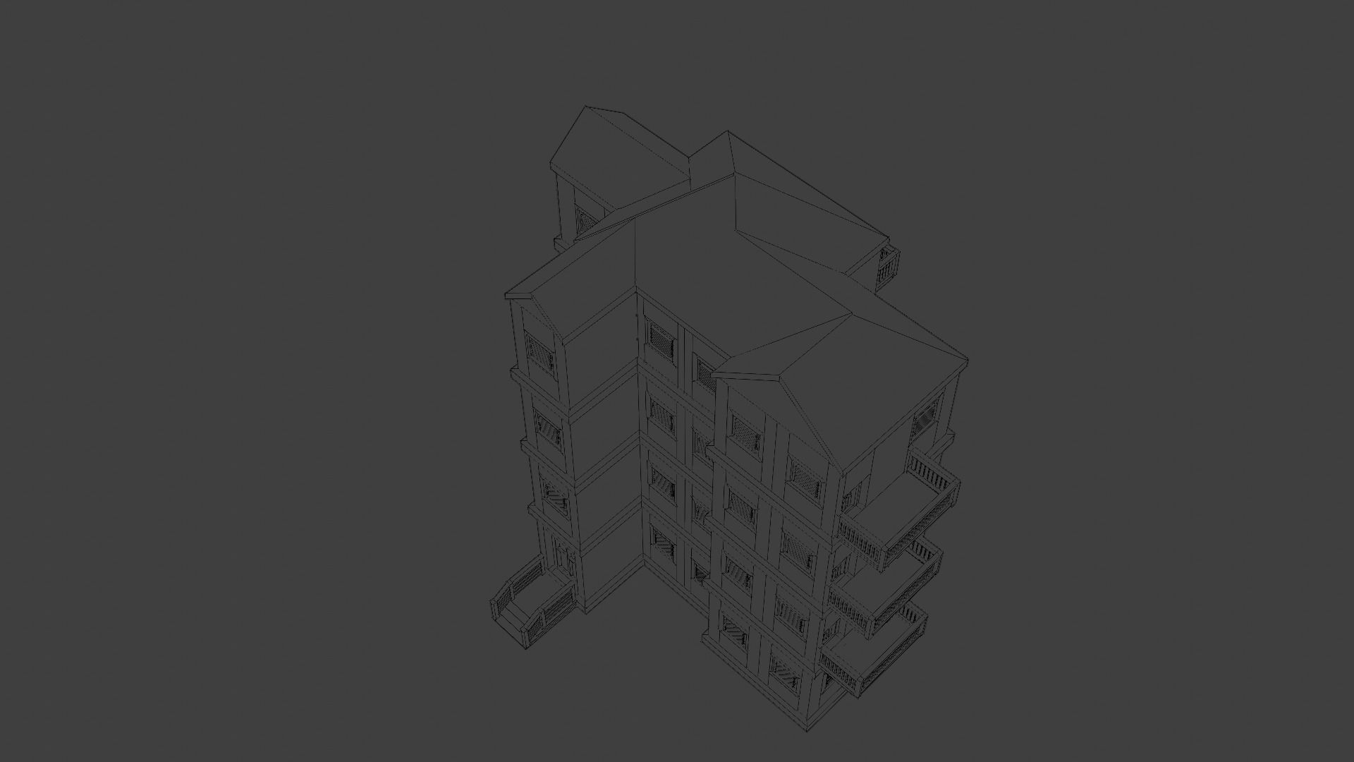 House Model 66 Low-poly 3D model_5