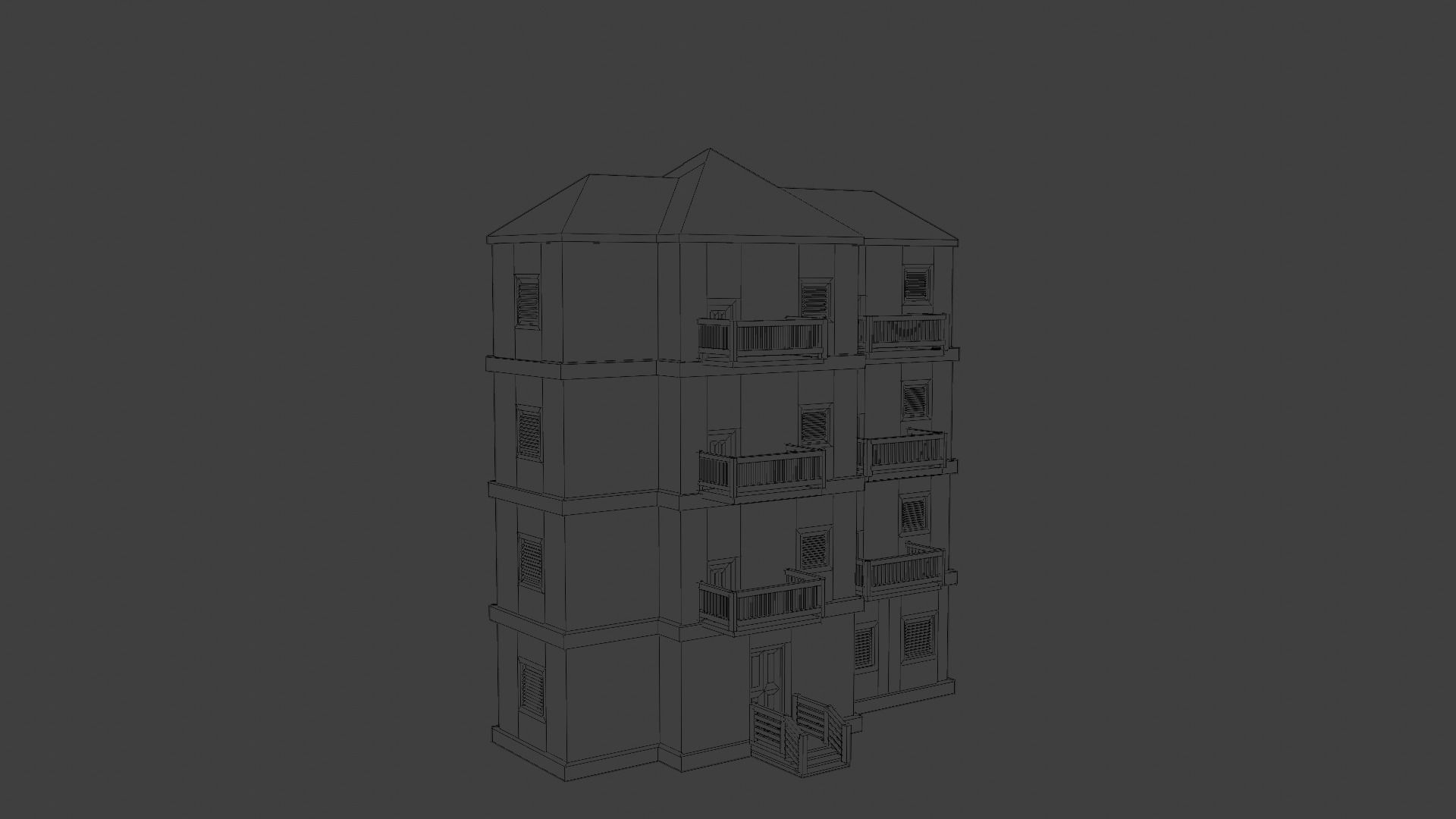 House Model 78 Low-poly 3D model_6
