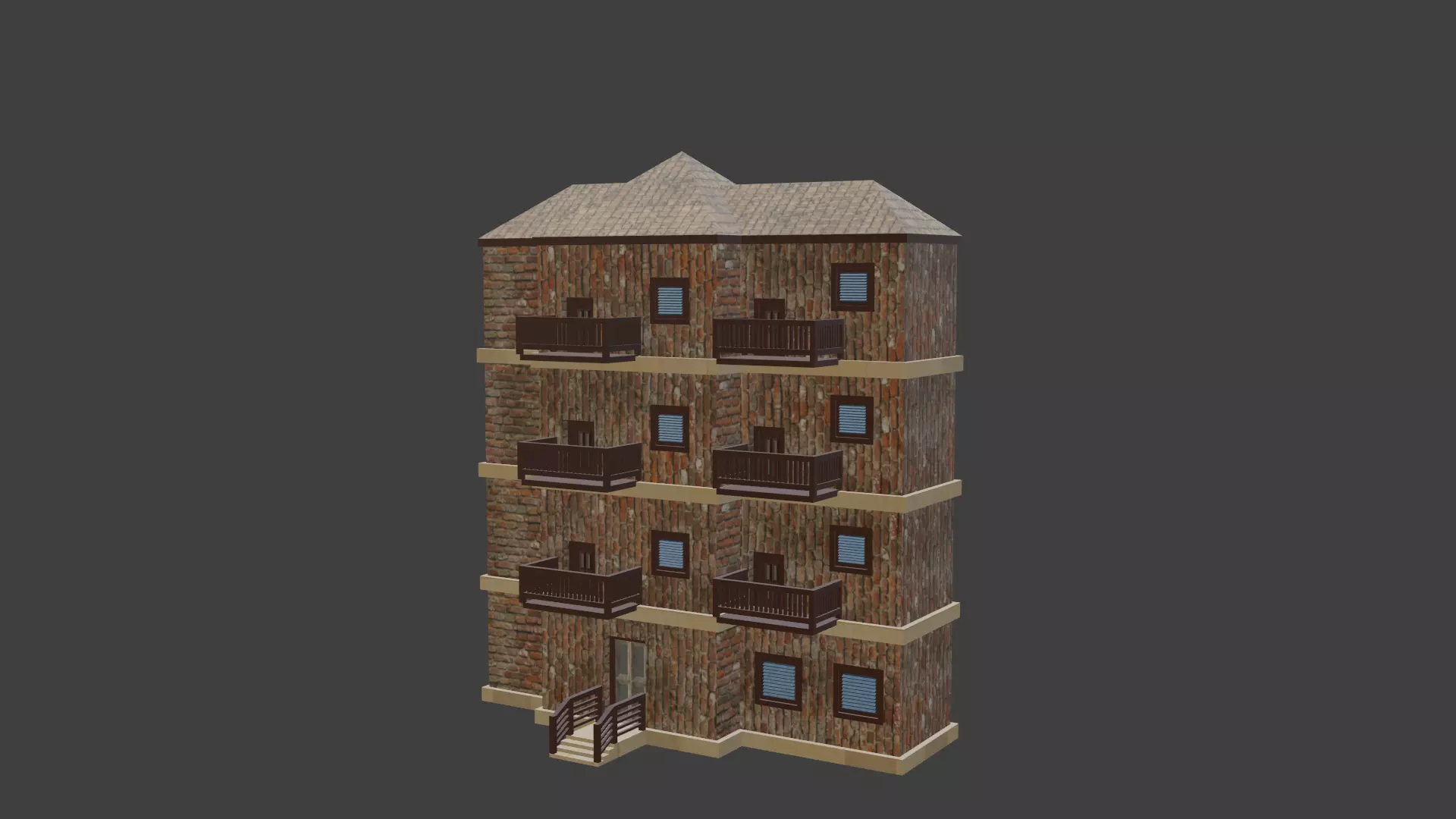 House Model 78 Low-poly 3D model_0
