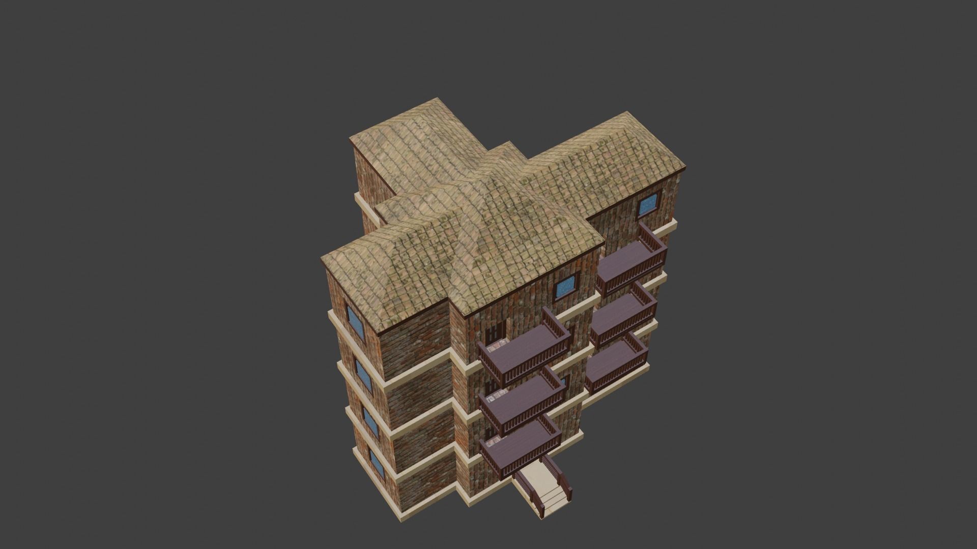 House Model 78 Low-poly 3D model_4