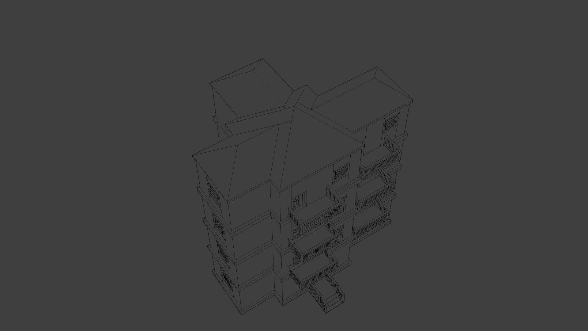 House Model 78 Low-poly 3D model_5