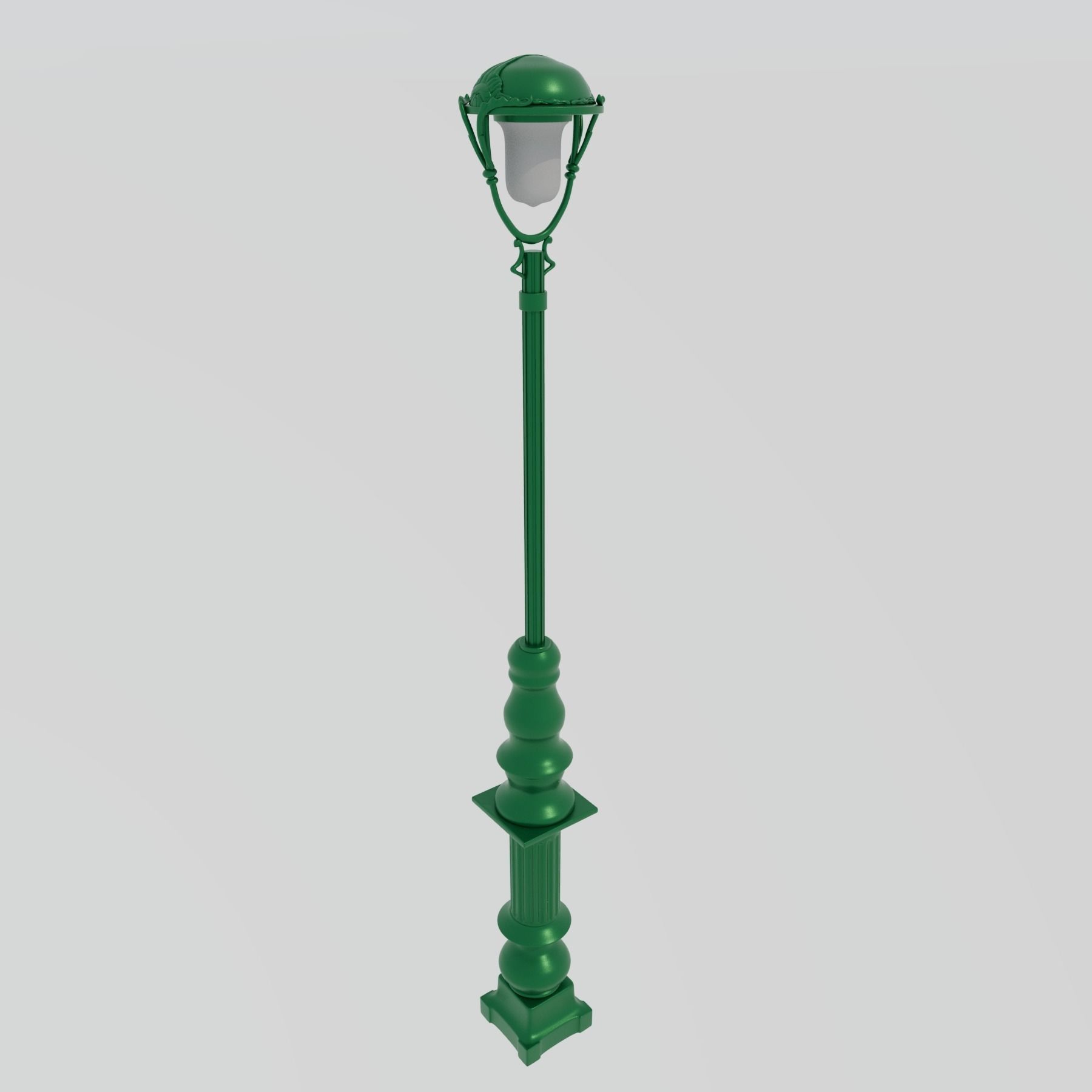 French Lamp Post 3D model_2