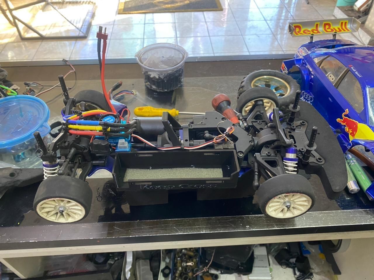 FW06 Eletric Convertion Kit with Batery house ESC support 3D print model_2