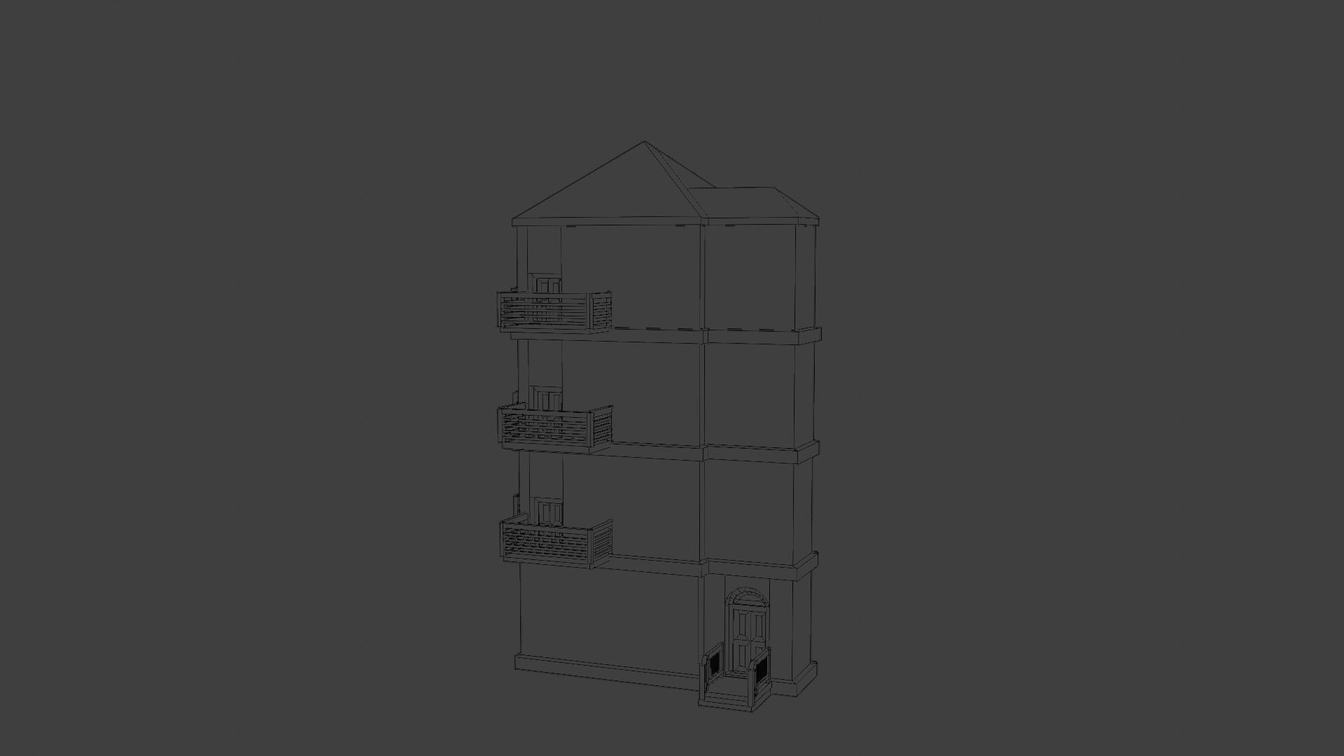 House Model 86 Low-poly 3D model_6