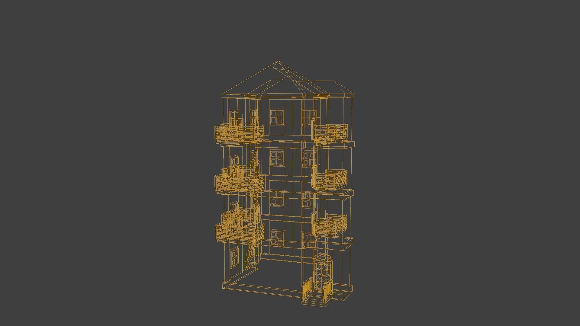 House Model 86 Low-poly 3D model_7