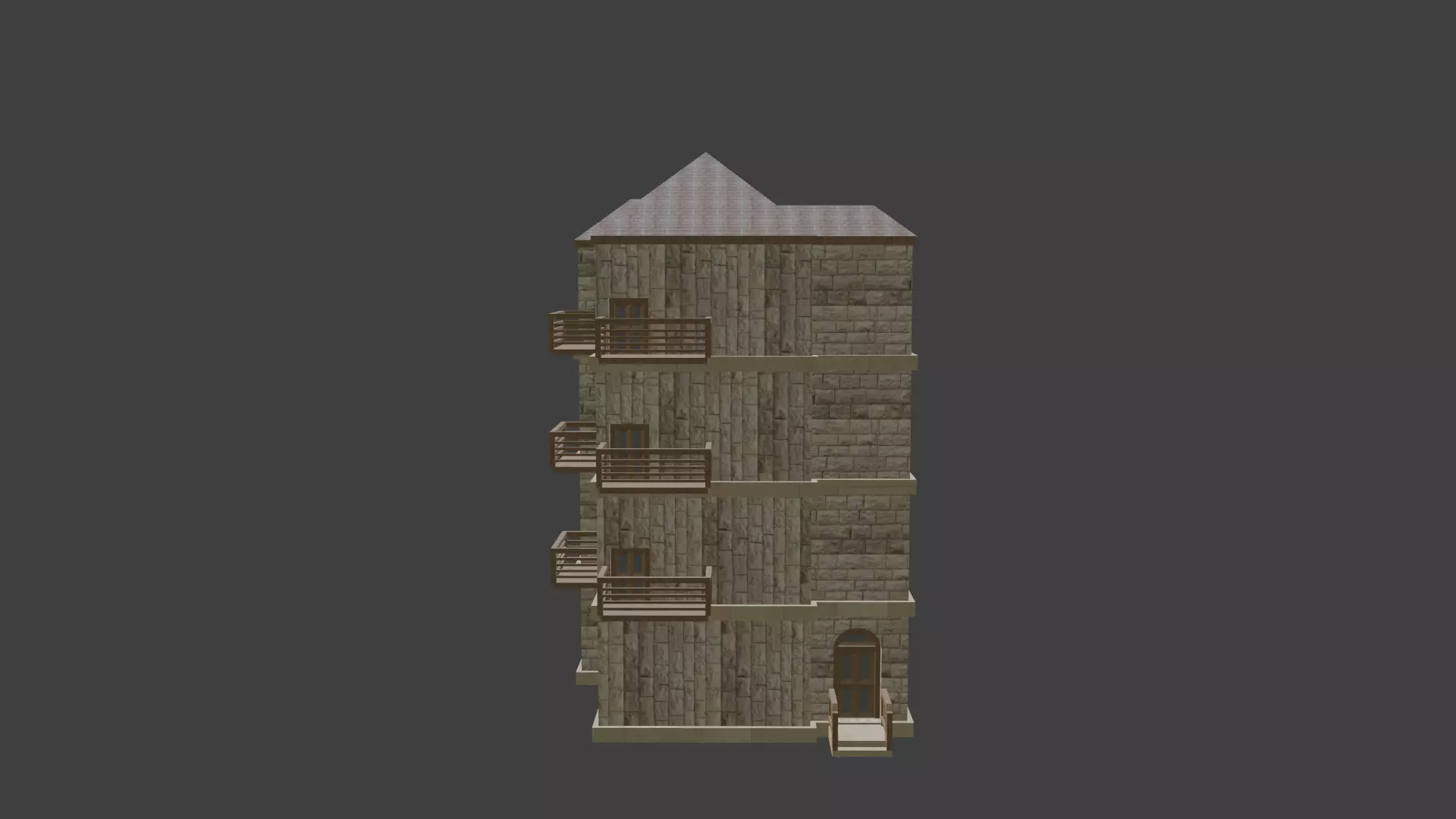 House Model 86 Low-poly 3D model_0