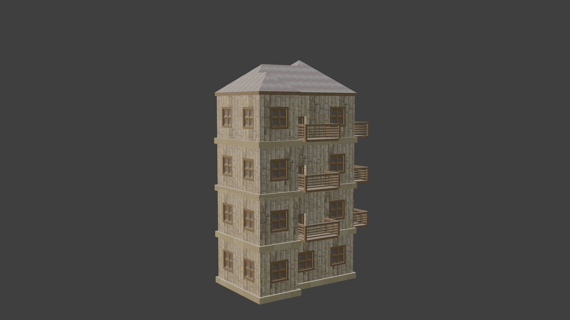 House Model 86 Low-poly 3D model_2