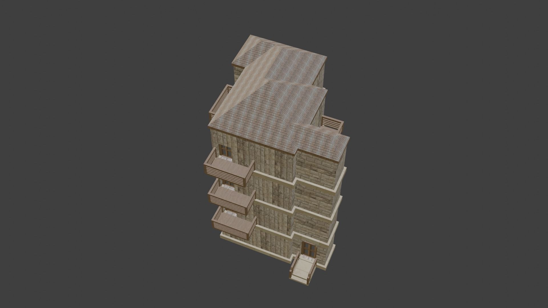 House Model 86 Low-poly 3D model_4
