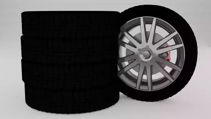 wheel tyres and wheels Free 3D model