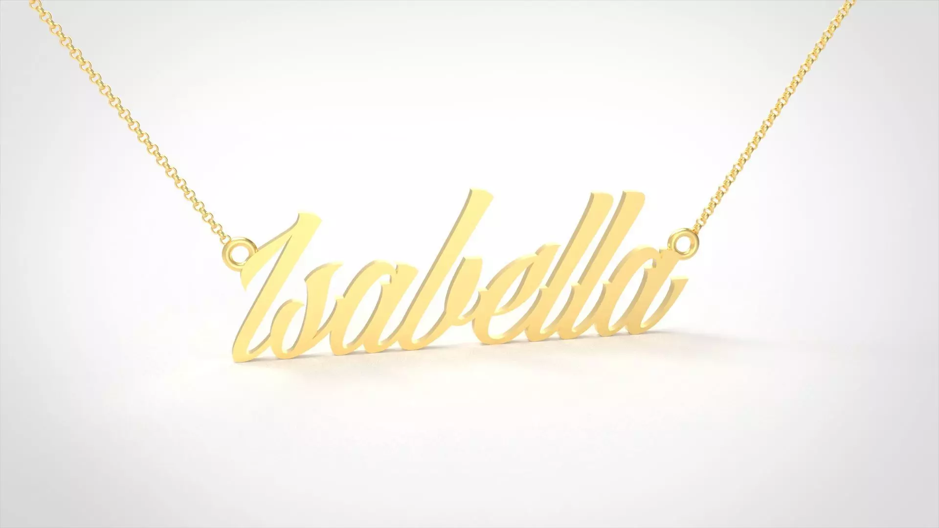 Model 511 Name Necklace Isabella Plate 3D print model