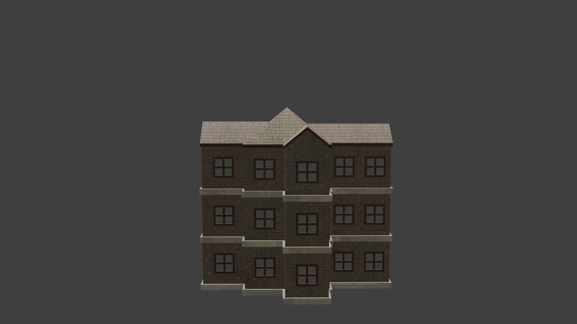 House Model 3 Low-poly 3D model_2