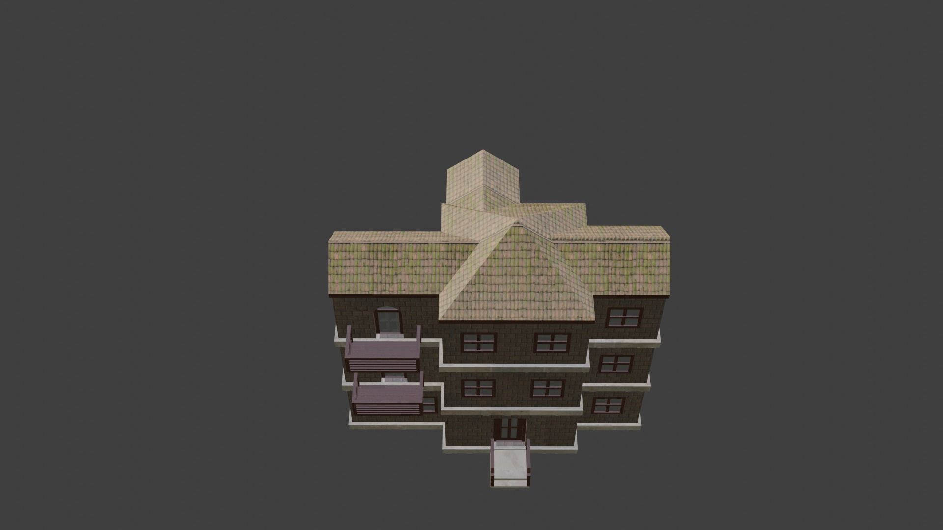 House Model 3 Low-poly 3D model_4