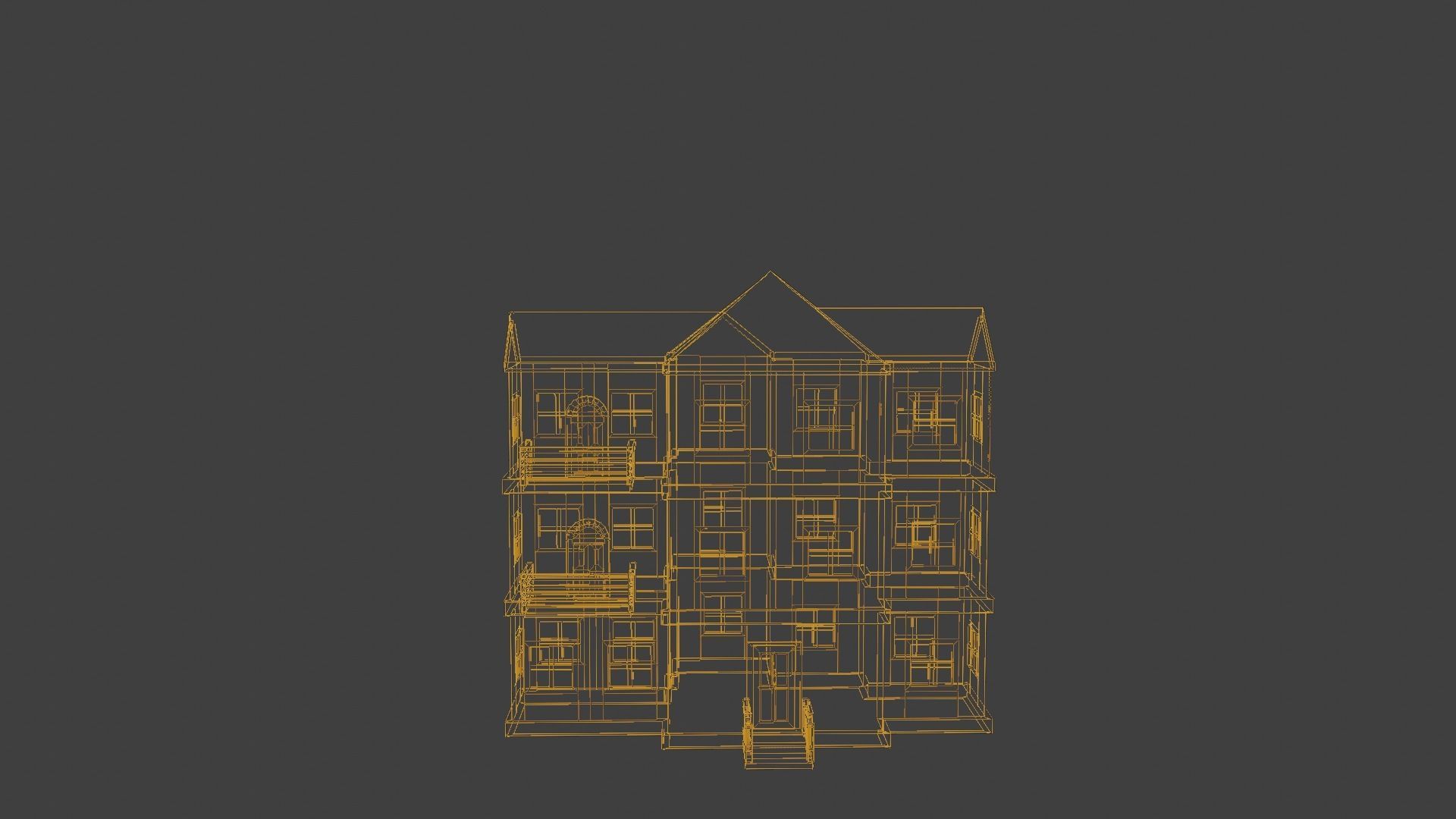 House Model 3 Low-poly 3D model_7