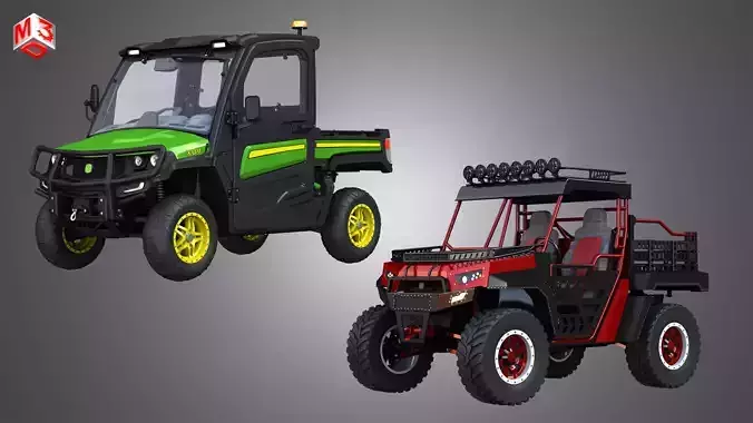 Off Road Dune Buggies 2 in 1 3D Model Collection