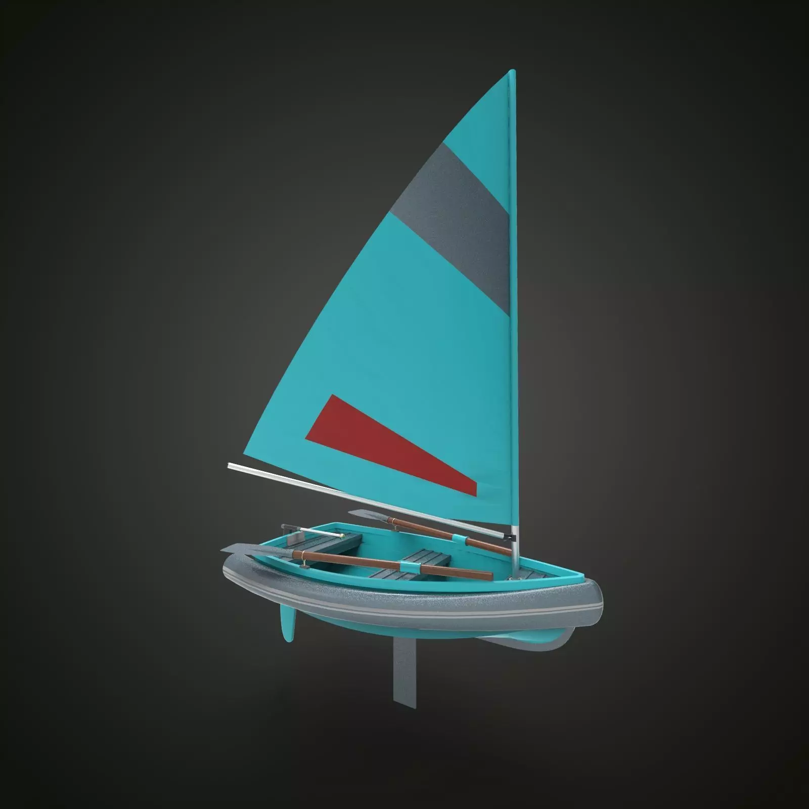 Sailing boat 3D model_0