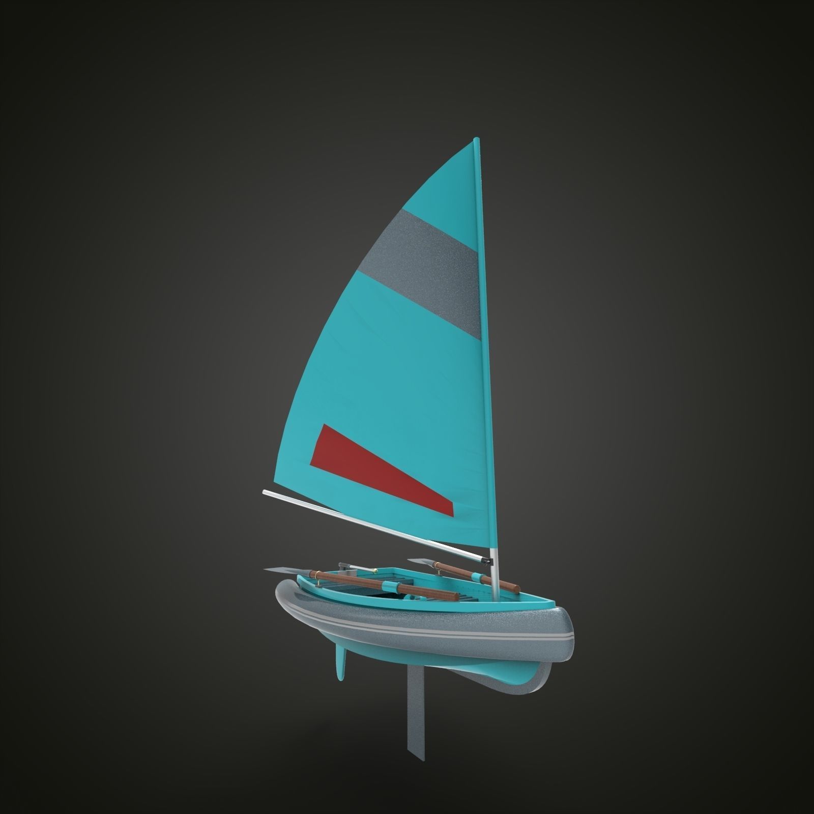 Sailing boat 3D model_9