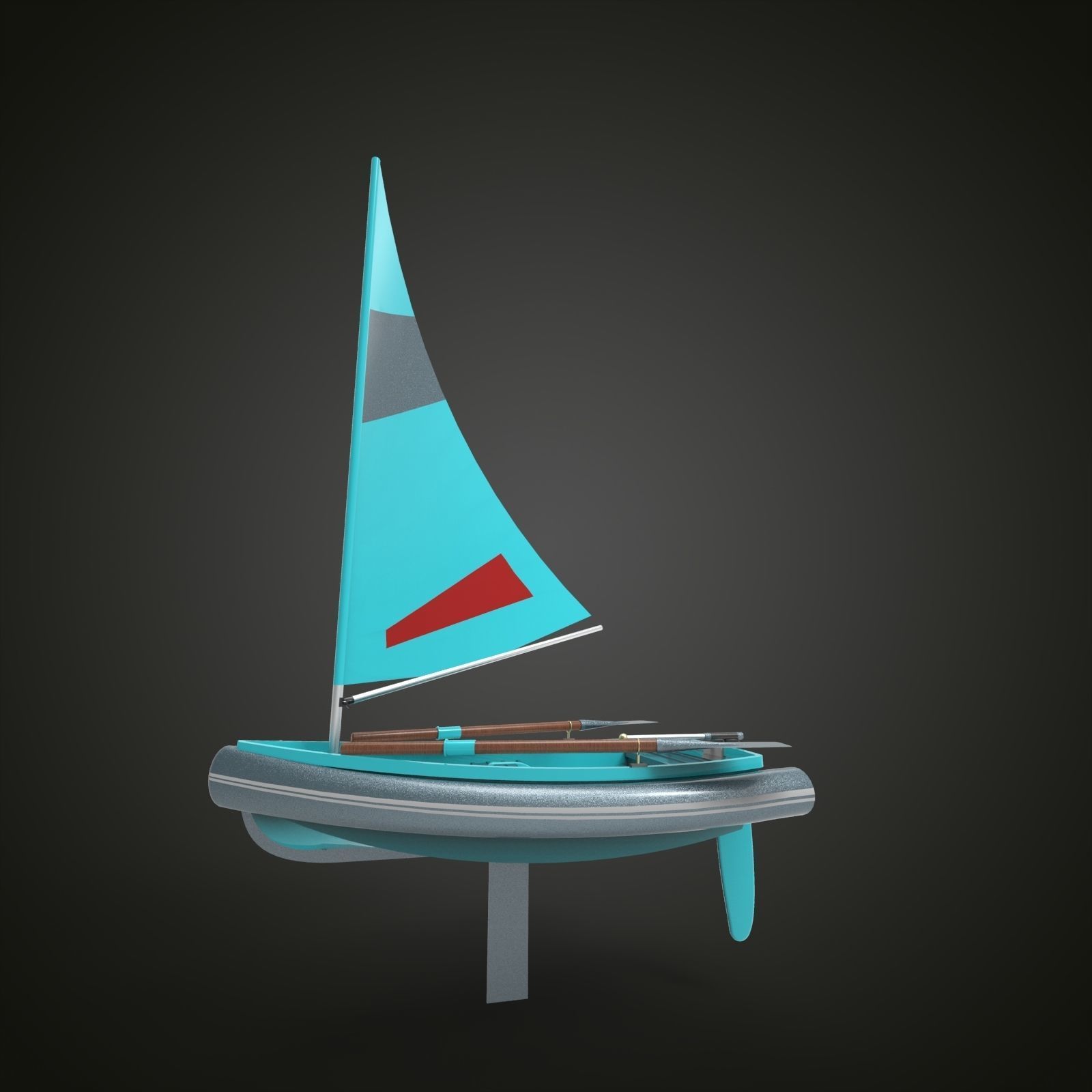 Sailing boat 3D model_2