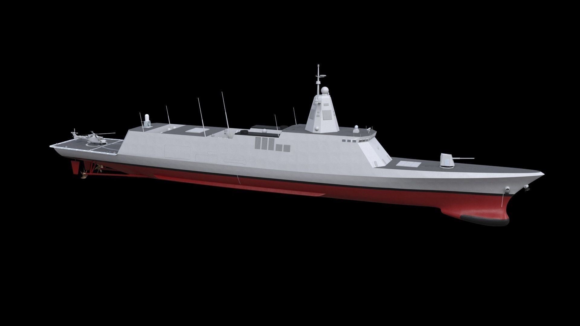 Korean KDDX destroyer DSME 8000 3D model_4