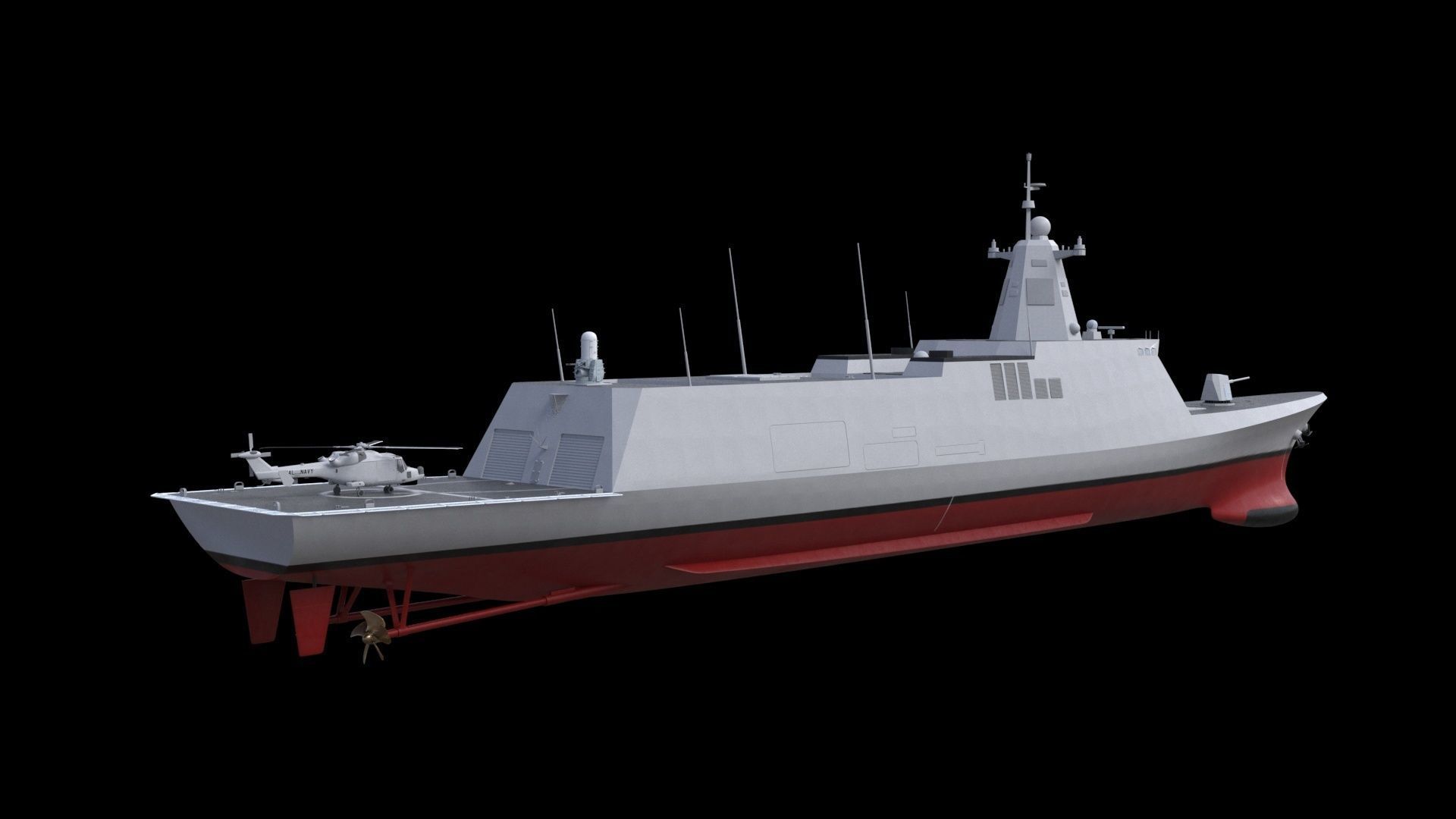 Korean KDDX destroyer DSME 8000 3D model_7