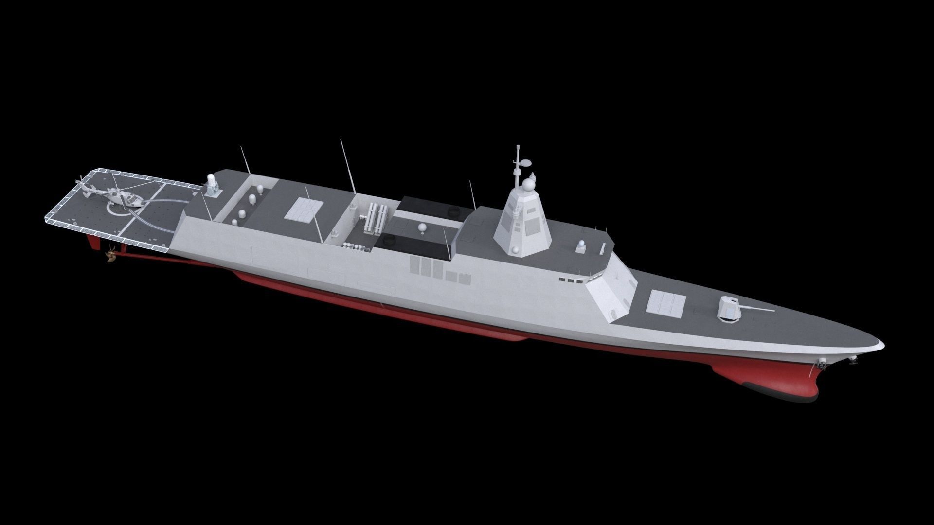 Korean KDDX destroyer DSME 8000 3D model_3