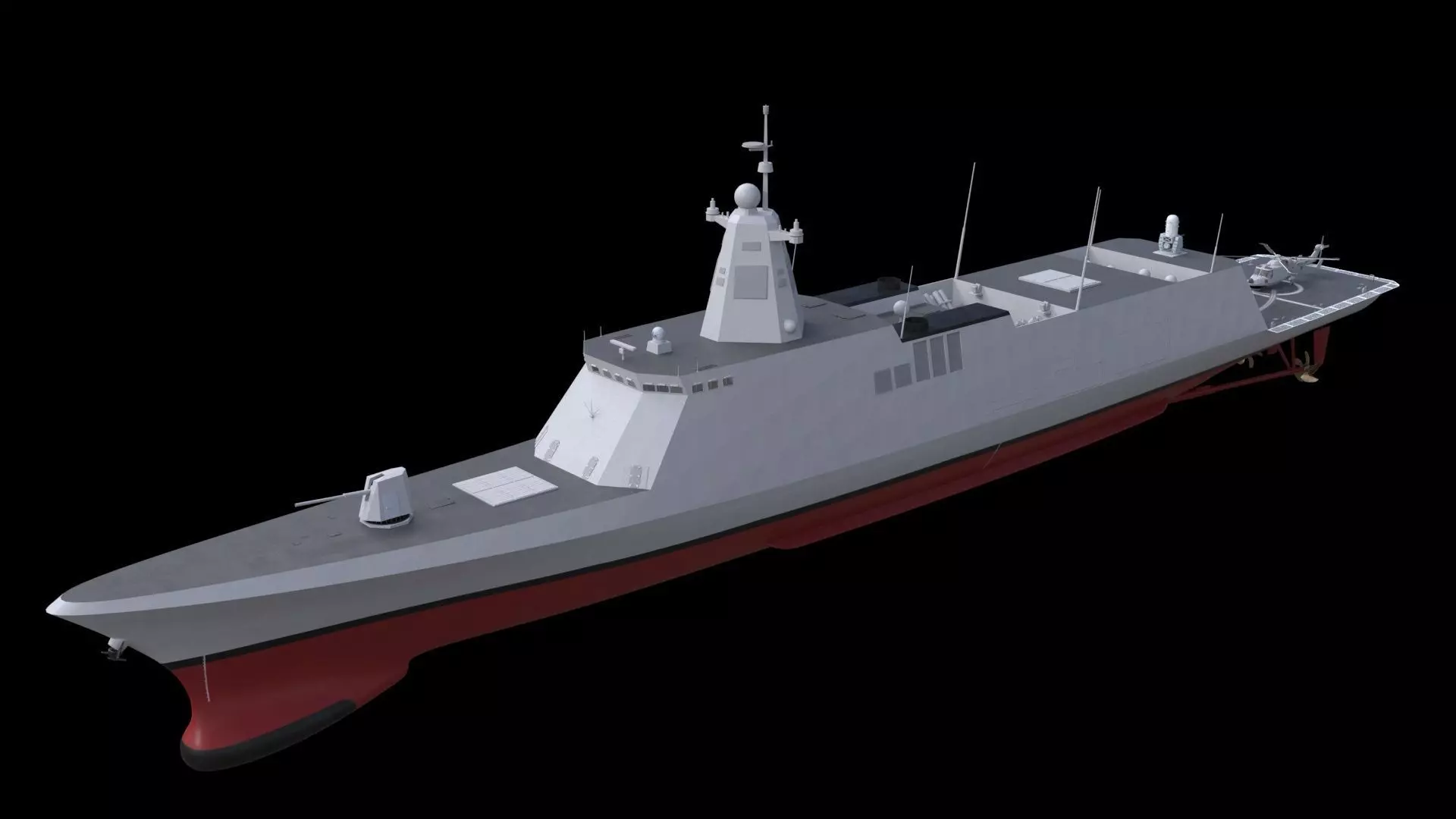 Korean KDDX destroyer DSME 8000 3D model_0