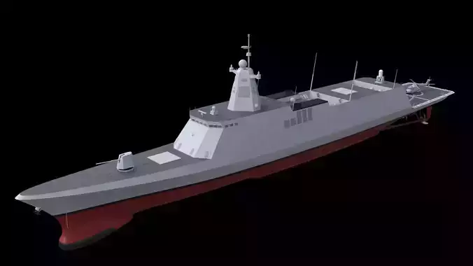 Korean KDDX destroyer DSME 8000 3D model