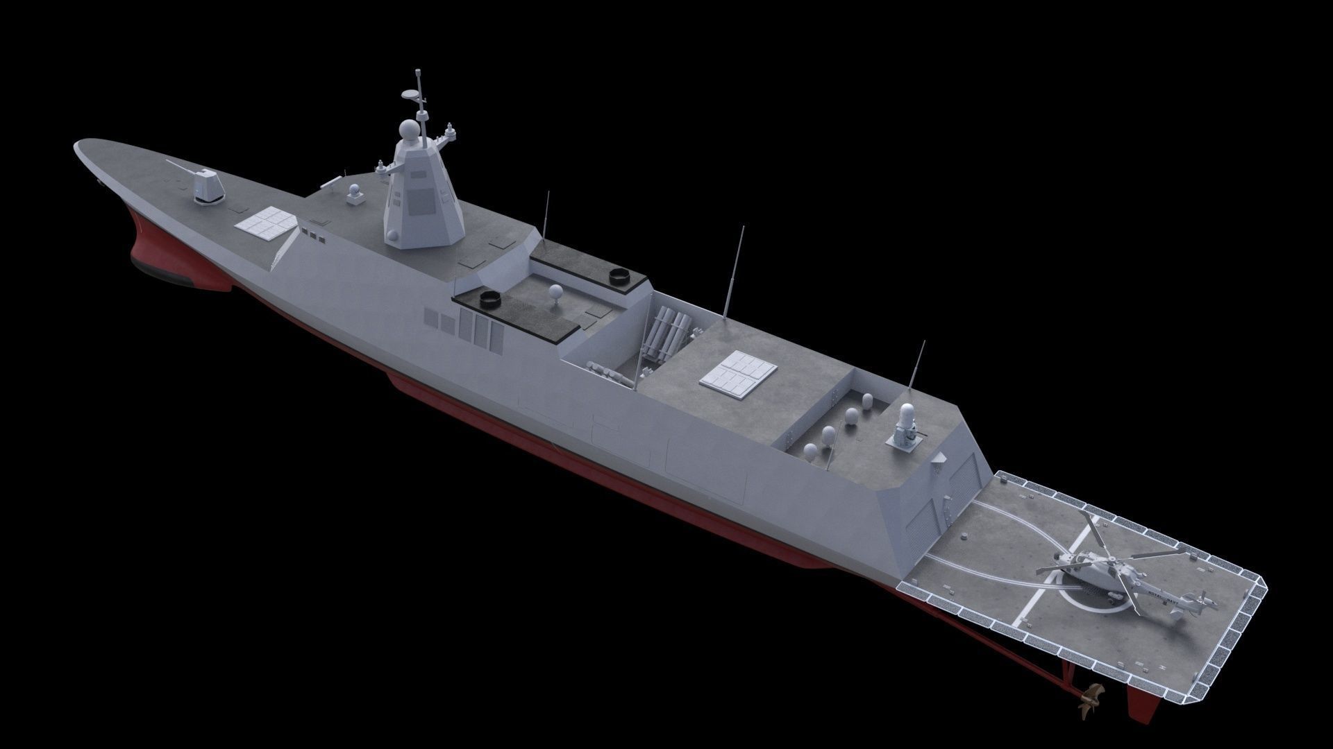 Korean KDDX destroyer DSME 8000 3D model_2
