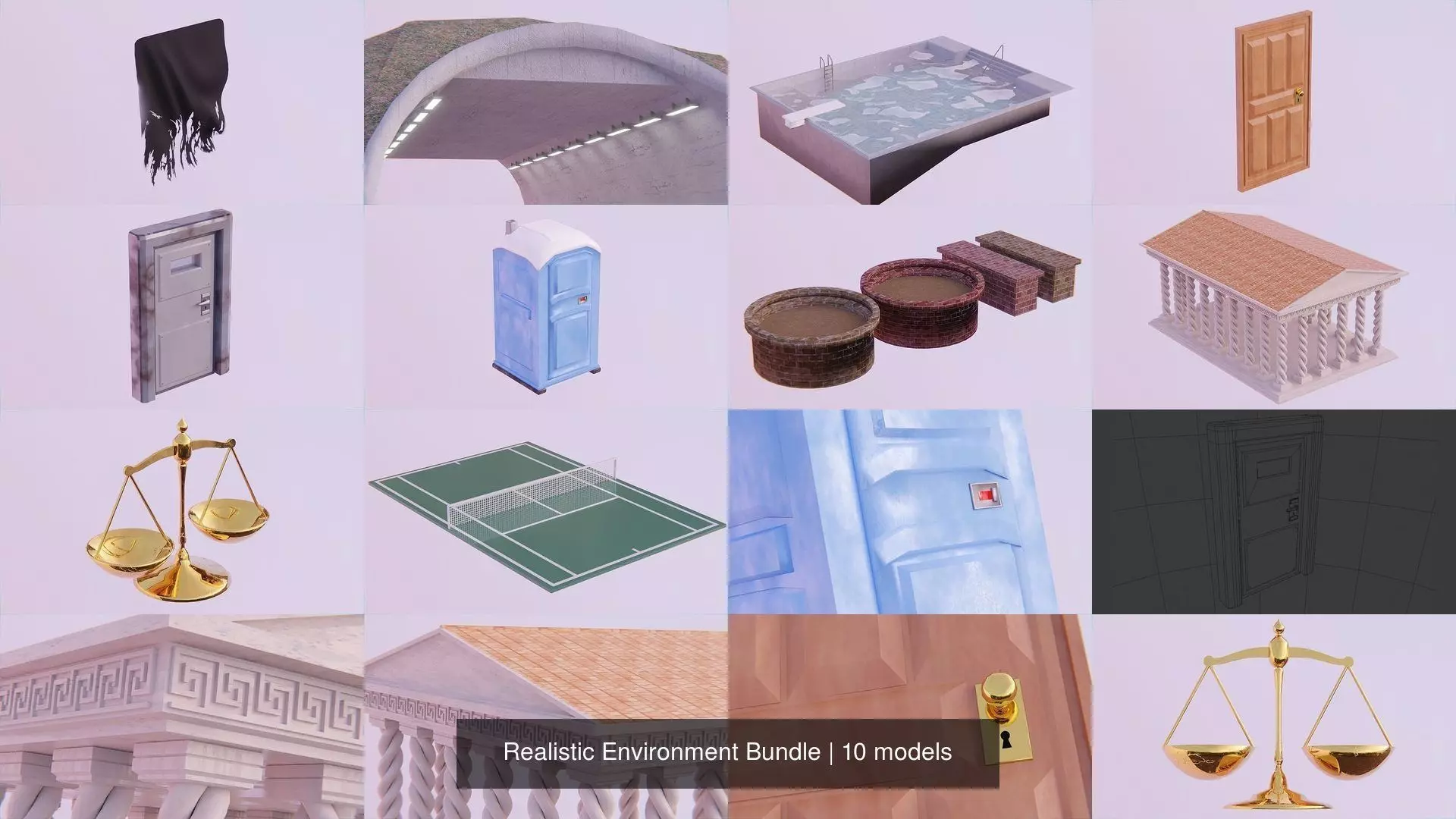 Realistic Environment Bundle 3D Model Collection_0