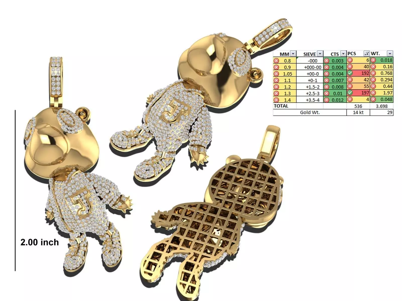 TADDY PENDENT 3D model
