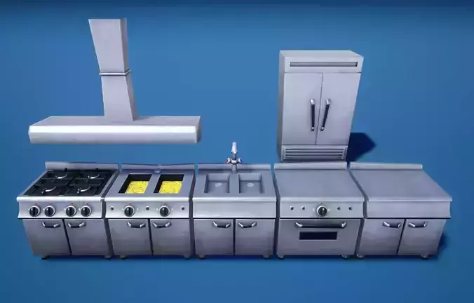 Commercial Kitchen Stylized