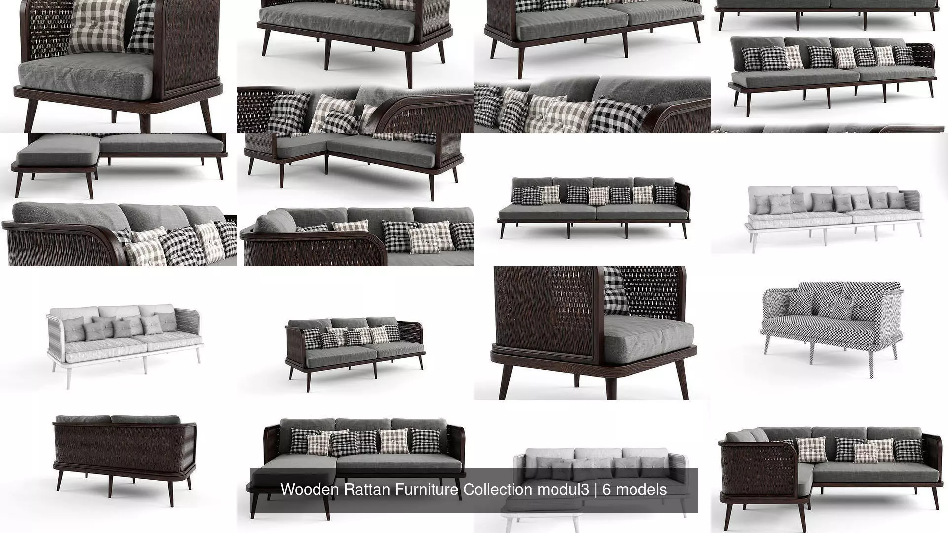 Wooden Rattan Furniture Collection modul3 _0