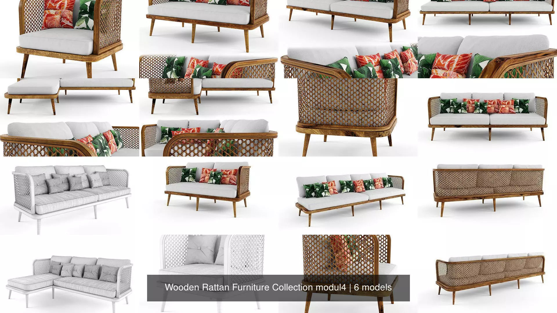 Wooden Rattan Furniture Collection modul4 _0