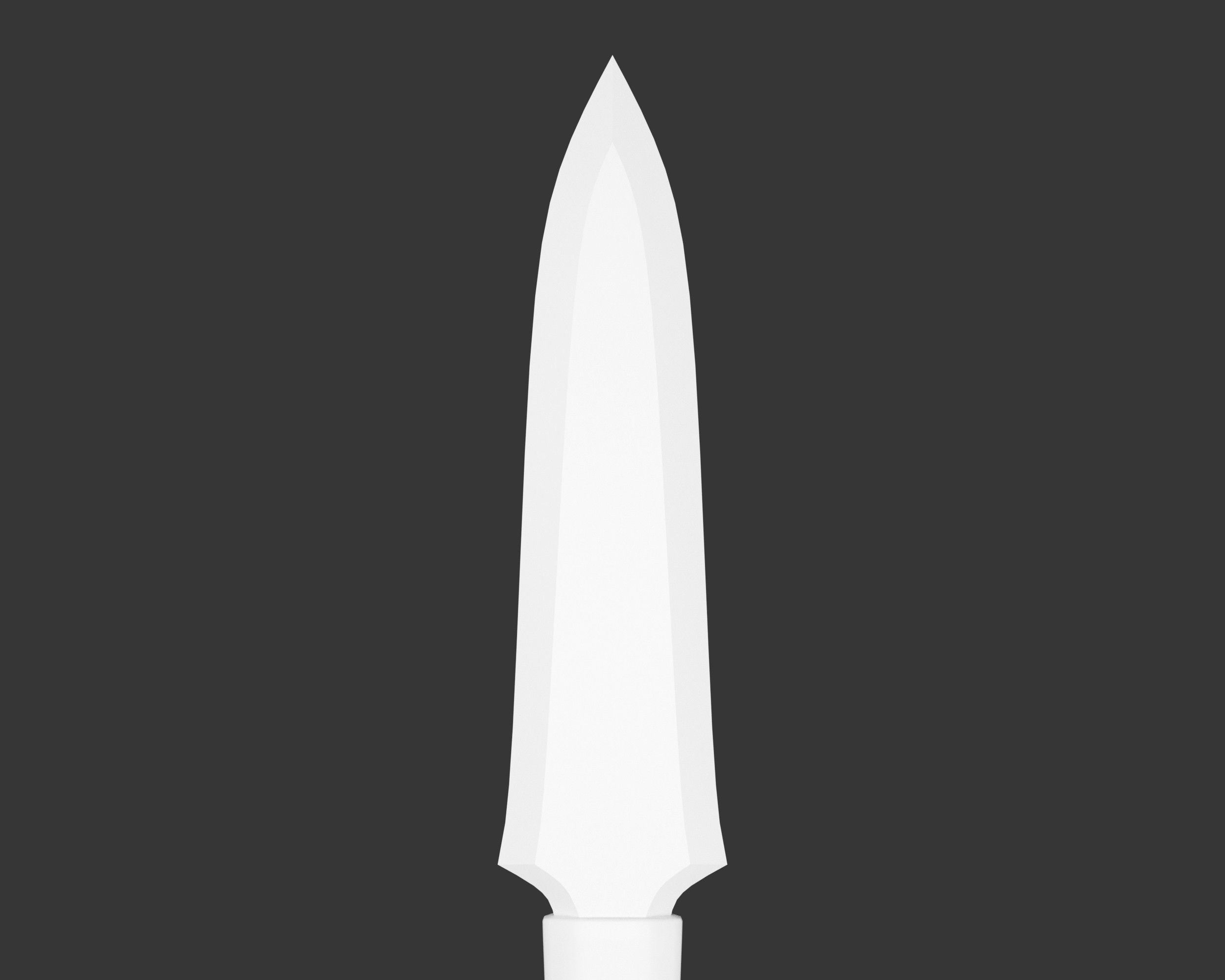 Medieval Knightly Weapon Throwing Knife Low-poly 3D model_10