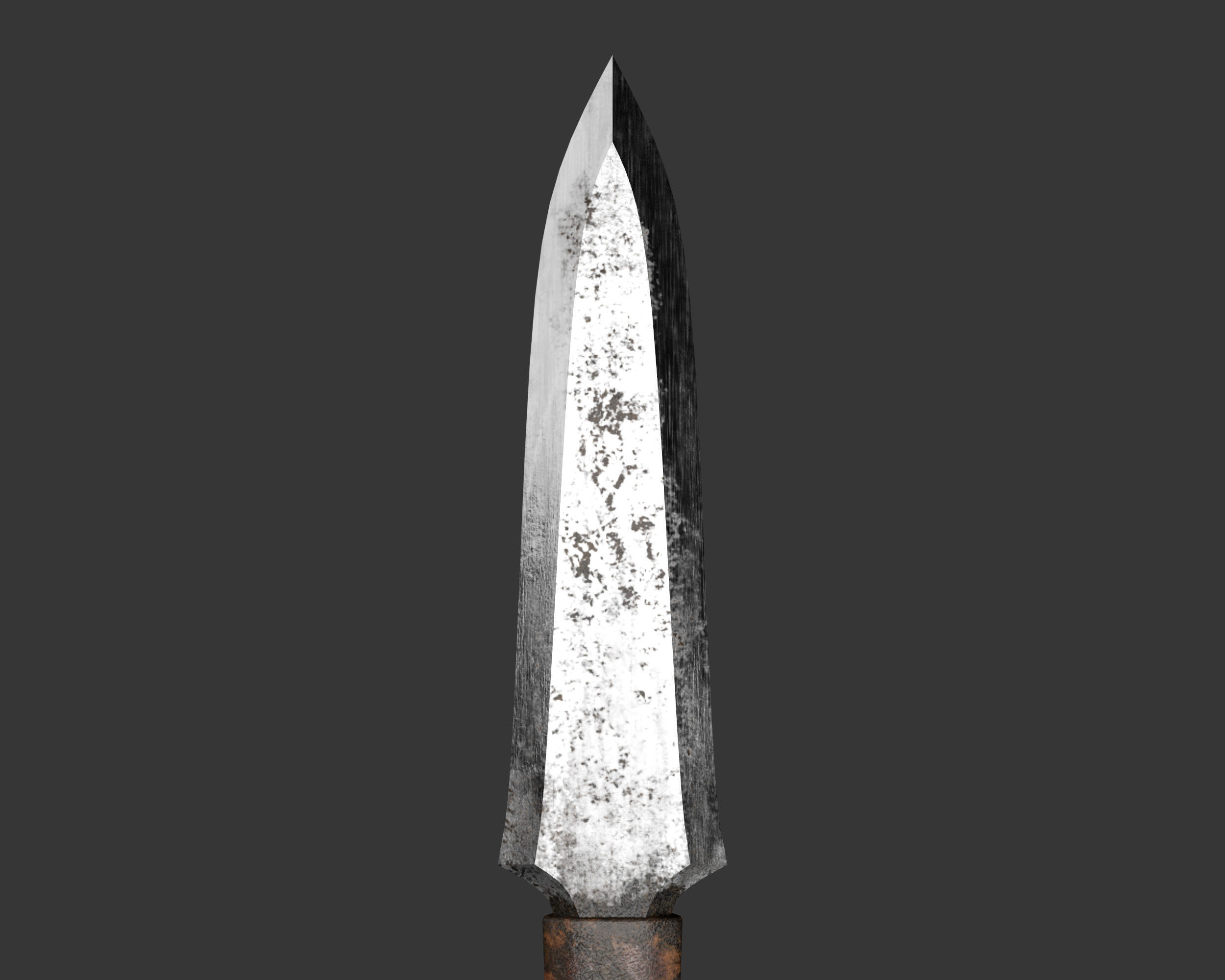 Medieval Knightly Weapon Throwing Knife Low-poly 3D model_9