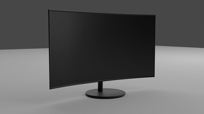 curved monitor Free 3D model