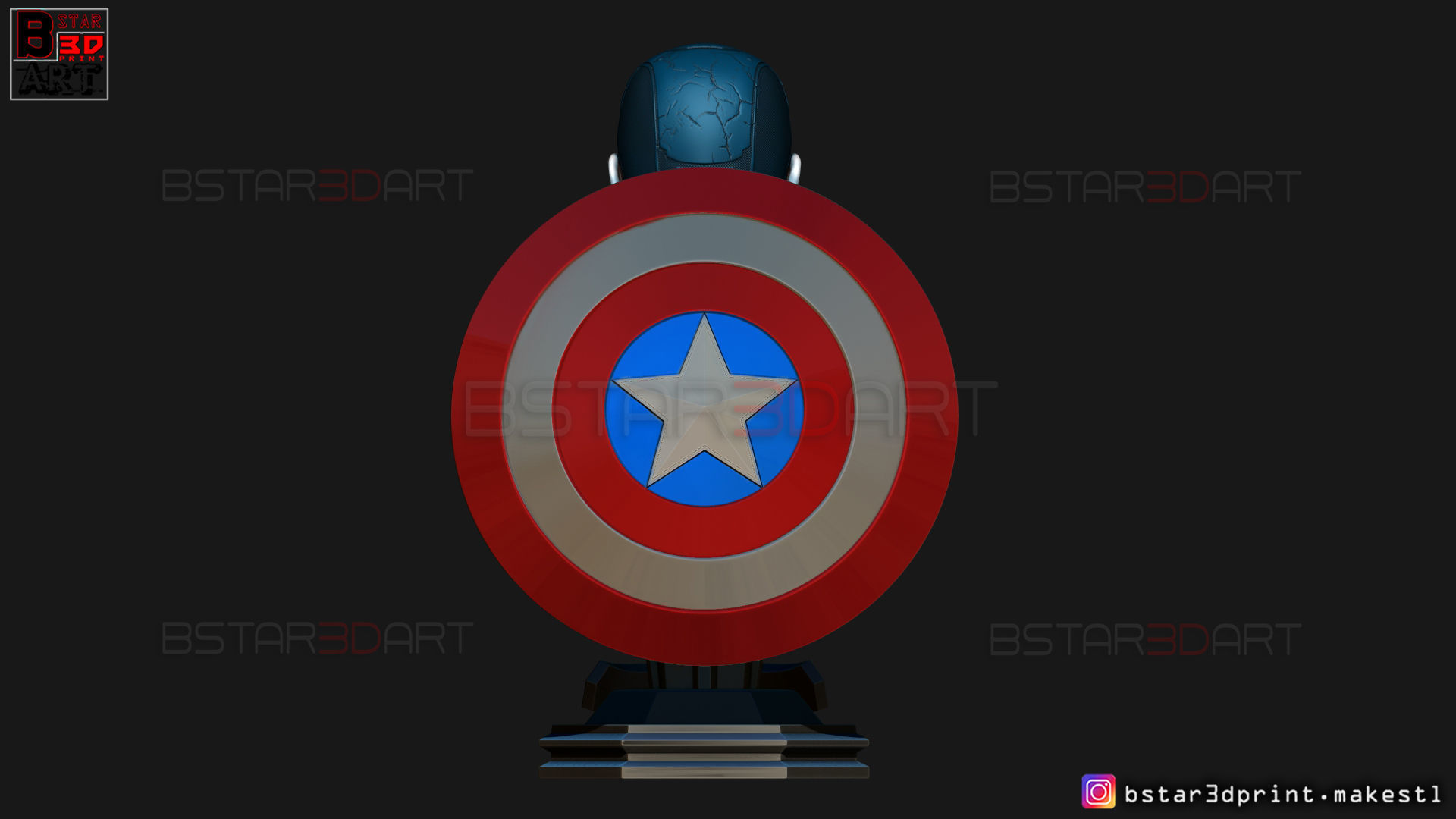 Zombie Captain America Bust - Marvel What If Comics  3D print model_15