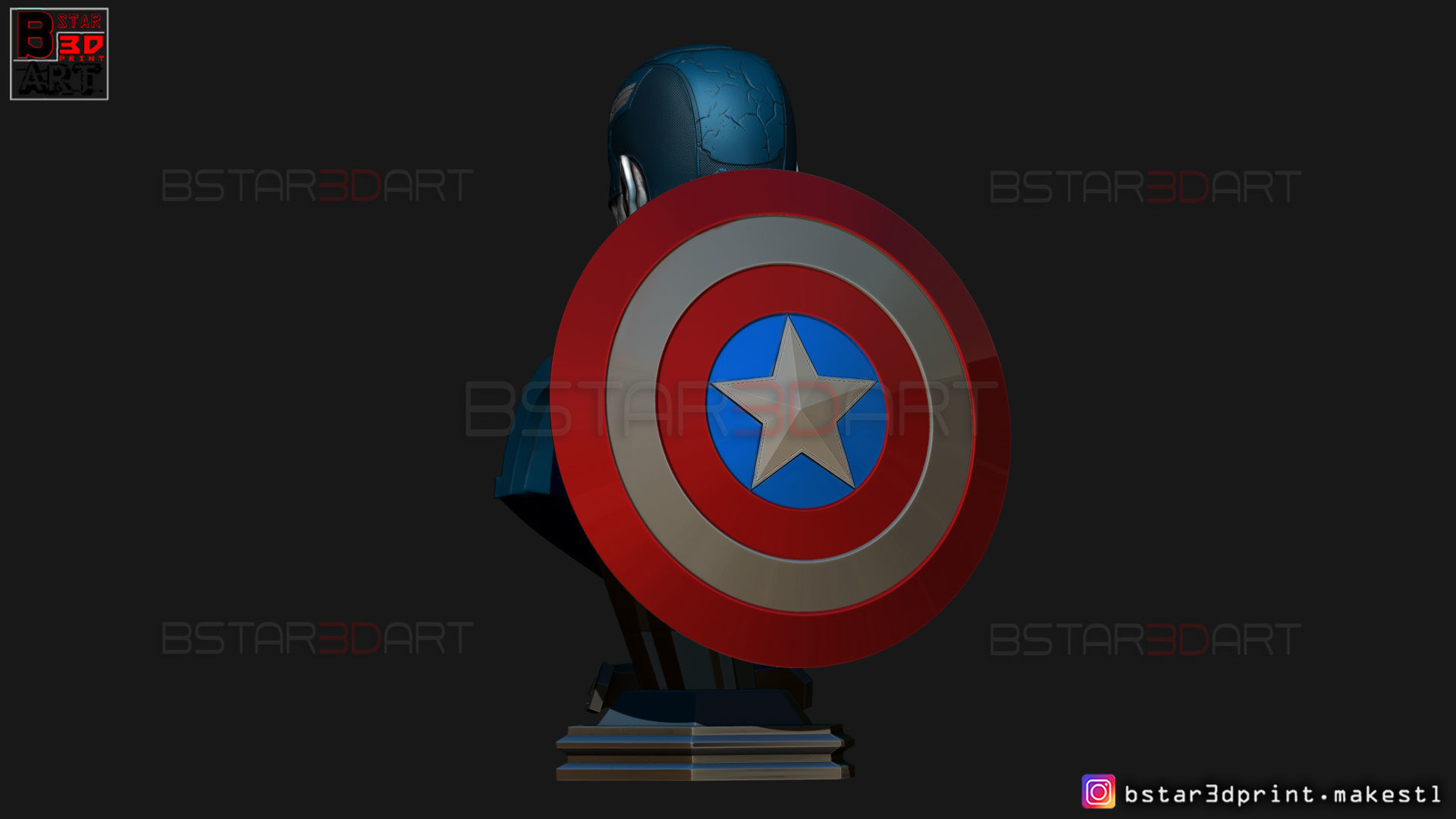 Zombie Captain America Bust - Marvel What If Comics  3D print model_14