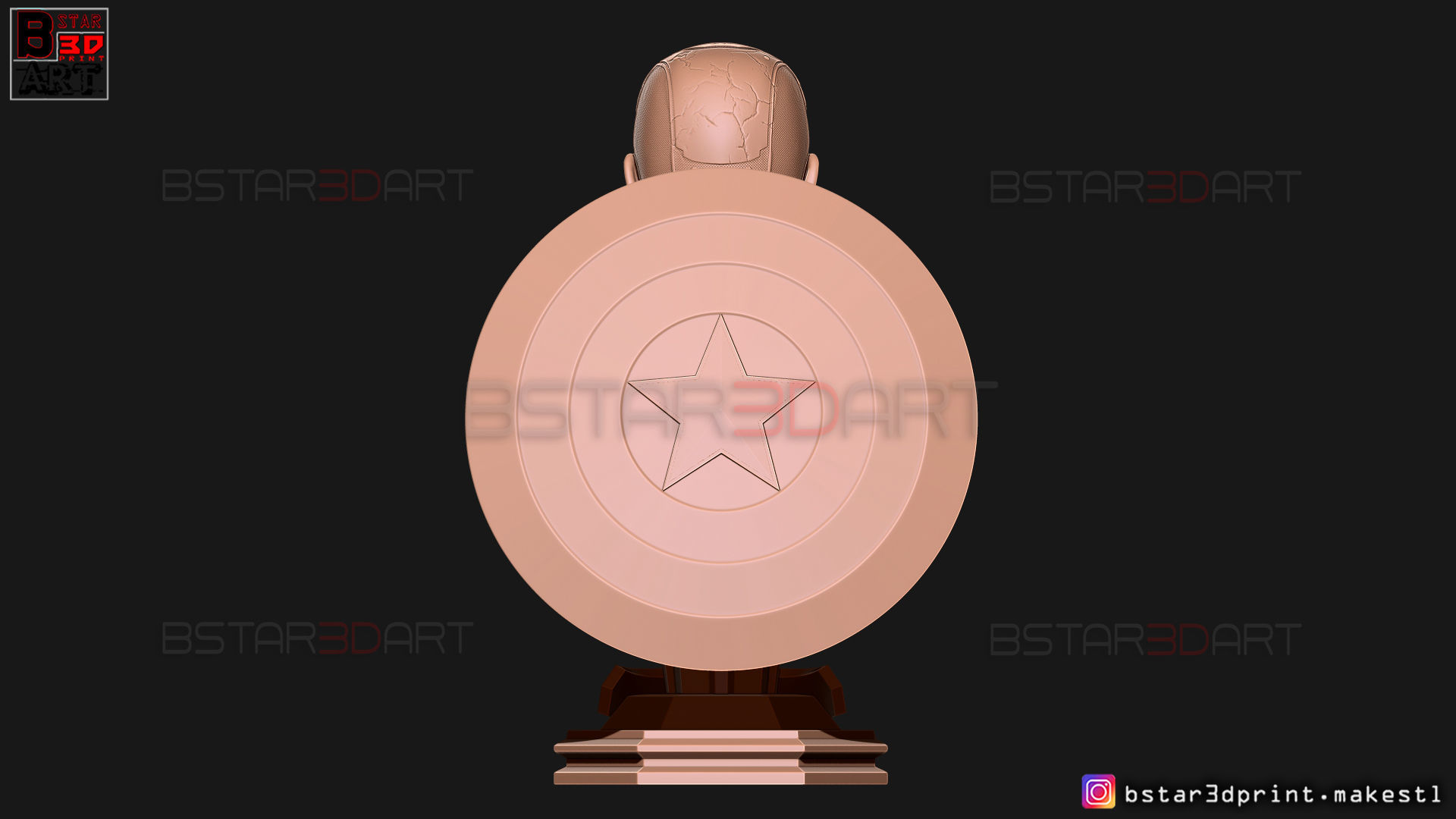 Zombie Captain America Bust - Marvel What If Comics  3D print model_23