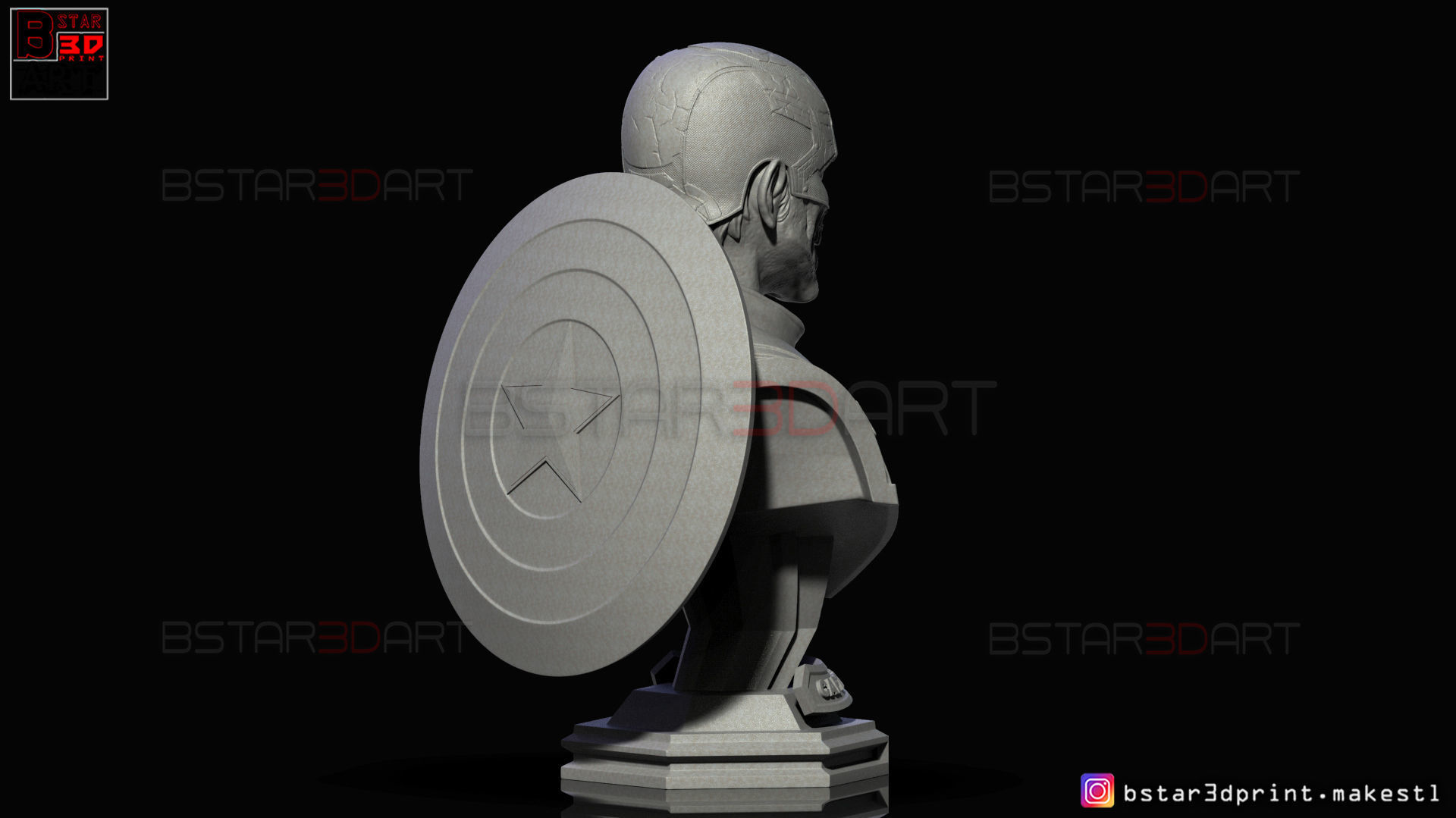 Zombie Captain America Bust - Marvel What If Comics  3D print model_9
